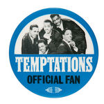 "TEMPTATIONS OFFICIAL FAN CLUB MEMBER" BUTTON.