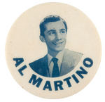 "AL MARTINO" RARE BLUE TONE PHOTO FAN CLUB BUTTON.