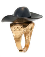 HOPALONG CASSIDY REMOVABLE HAT PREMIUM RING WITH COMPASS.