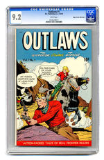 OUTLAWS #1  FEBRUARY MARCH 1948  CGC 9.2  WHITE PAGES  MILE HIGH COPY.