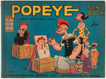 “POPEYE” 1932 PAINT BOOK WITH BOXING AND FIGHT THEME ART.