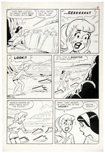 “BETTY AND VERONICA SUMMER FUN” #23 COMIC BOOK ORIGINAL ART LOT.