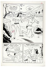 “BETTY AND VERONICA SUMMER FUN” #23 COMIC BOOK ORIGINAL ART LOT.