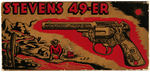 "STEVENS 49-ER" NICKEL FINISH BOXED CAST IRON CAP GUN.