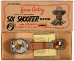 "THE OFFICIAL GENE AUTRY SIX SHOOTER WATCH" WITH BOX.