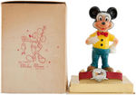 "MICKEY MOUSE" & "MINNIE MOUSE" BOXED WATCHES WITH FIGURES.