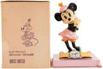 "MICKEY MOUSE" & "MINNIE MOUSE" BOXED WATCHES WITH FIGURES.