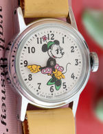 "MICKEY MOUSE" & "MINNIE MOUSE" BOXED WATCHES WITH FIGURES.