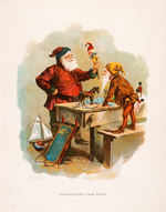 "ST. NICHOLAS/SANTA CLAUS" VINTAGE McLOUGHLIN BROS. ILLUSTRATED CHILDREN'S BOOKS TRIO.