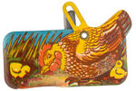 FIGURAL BIRDS LITHO TIN TRIO OF CLICKERS.