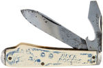 "BUCK ROGERS" RARE POCKET KNIFE WITH BLUE GRIPS.