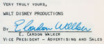 WALT DISNEY PRODUCTIONS OVERSEAS DISTRIBUTION DOCUMENT TRIO.