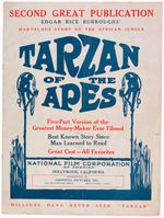 “TARZAN OF THE APES FIVE PART VERSION” EARLY MOVIE PROMO PUBLICATION W/RARE POSTER DESIGNS.