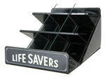 "LIFE SAVERS" METAL/GLASS COUNTERTOP DISPLAY.