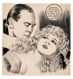 MAE WEST PERSONALLY OWNED ORIGINAL ART AND "GOLDEN APPLE AWARD."