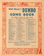 "WALT DISNEY'S DUMBO SONG BOOK" LOT.