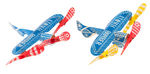 PINWHEEL PLANES SIX PIECE LOT.