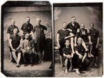 SCULLING CREW TINTYPE PAIR.