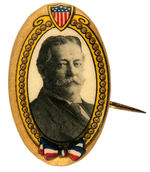 TAFT TRIO OF 1” OVAL PORTRAIT BUTTONS.