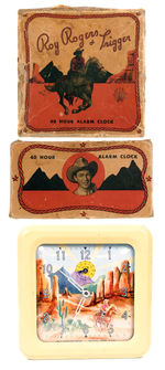 "ROY ROGERS & TRIGGER" BOXED ANIMATED ALARM CLOCK.