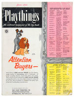 “PLAYTHINGS” TRADE PUBLICATION WITH DISNEY COVER AND EMPHASIS ON DAVY CROCKETT MERCHANDISE.