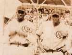 WINTER LEAGUE BASEBALL TEAM PHOTO WITH SATCHEL PAIGE AND LAZARO SALAZAR.