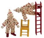 SCHOENHUT CIRCUS CLOWN FIGURE PAIR.