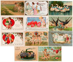 ST. VALENTINE'S DAY POSTCARD LOT.