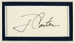 BEAUTIFUL FRAMED DISPLAY OF FIVE PRESIDENTIAL AUTOGRAPHS NIXON, FORD, CARTER, REAGAN AND BUSH.