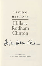 HILLARY CLINTON SIGNED BOOK "LIVING HISTORY".