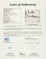 SIGNED EXAMPLE OF PRESIDENT BILL CLINTON'S AUTOBIOGRAPHY "MY LIFE".