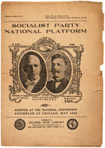 STRIKING DEBS/HANFORD JUGATE "SOCIALIST PARTY NATIONAL PLATFORM" PAMPHLET.