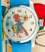 "WOODY WOODPECKER" BOXED ANIMATED WATCH.