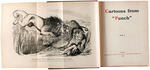 “CARTOONS FROM PUNCH” VOL. ONE AND FOUR BOUND 1906 CARTOON REPRINT BOOK PAIR.