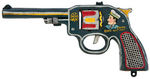 "GANG BUSTER - CRIME DOES NOT PAY" MARX FACTORY PROTOTYPE CLICKER GUN.