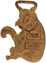 TAFT PAIR OF LARGE AND SCARCE BRASS WATCH FOBS.