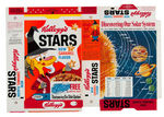 KELLOGG'S "STARS" CEREAL BOX FLAT WITH "DISCOVERING OUR SOLAR SYSTEM" BACK.