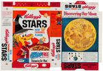 KELLOGG'S "STARS" CEREAL BOX FLAT WITH "DISCOVERING OUR MOON" BACK.