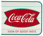 "COCA-COLA" FISHTAIL FLANGE SIGN.