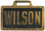 WILSON FOUR WATCH FOBS PLUS “THE MAN OF THE HOUR” MEDALLION.