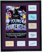 "YOUNG FRANKENSTEIN" IMPRESSIVE LARGE AUTOGRAPH DISPLAY.