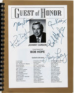 JOHNNY CARSON FRIARS CLUB DINNER MULTI-SIGNED PROGRAM.