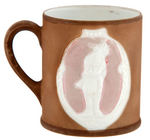 KEWPIE CHINA MUG WITH LITHOPANE BASE.