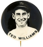 “TED WILLIAMS” YOUNG PHOTO STADIUM BUTTON.