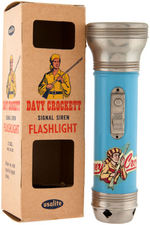 "DAVY CROCKETT FLASHLIGHTS" STORE DISPLAY WITH BOXED FLASHLIGHT.