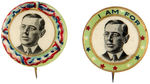 WILSON SCARCE AND ATTRACTIVE PORTRAIT BUTTON PAIR.