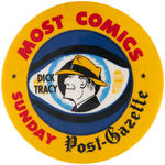 "DICK TRACY" NEWSPAPER PROMOTIONAL BUTTON.