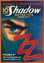 "THE SHADOW KNOWS" RARE STREET & SMITH PULP ADVERTISING SIGN.