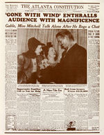 "GONE WITH THE WIND" CAST-SIGNED 50th ANNIVERSARY SOUVENIR NEWSPAPER.