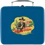 "HOPALONG CASSIDY" COLOR VARIETY METAL LUNCHBOX WITH THERMOS.